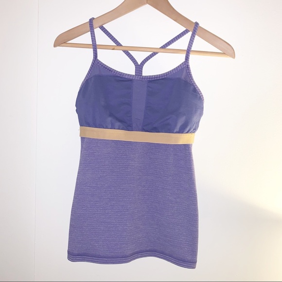 Lululemon Purple Stripe Power Y Tank - Picture 7 of 10